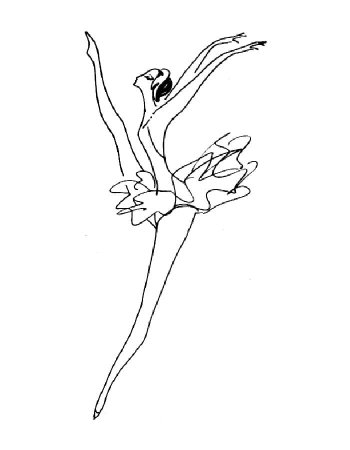 Раскраска балерина Одетта