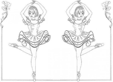 Раскраска "балерины"