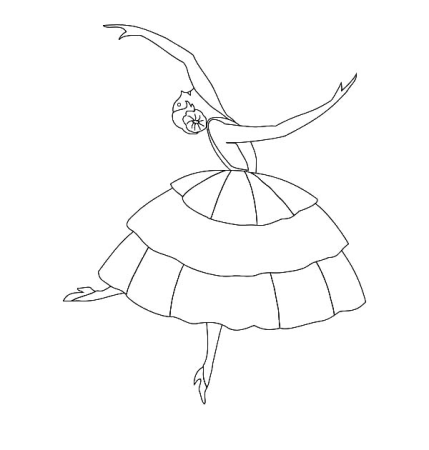 Раскраска Барби балерина