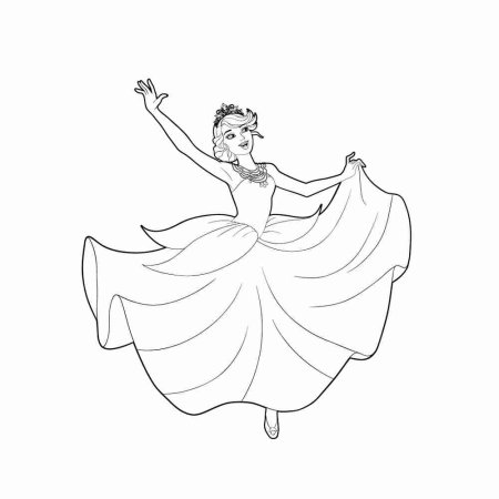 Раскраски для девочек танцы