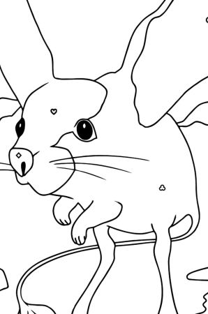 Тушканчик раскраска