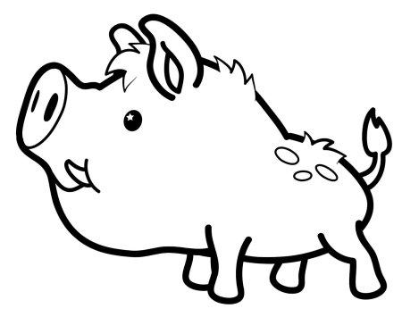 Дикий кабан раскраска