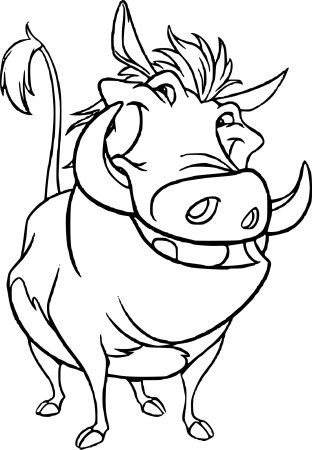 Кабан раскраска