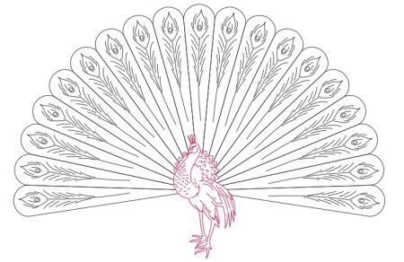 Павлин шаблон