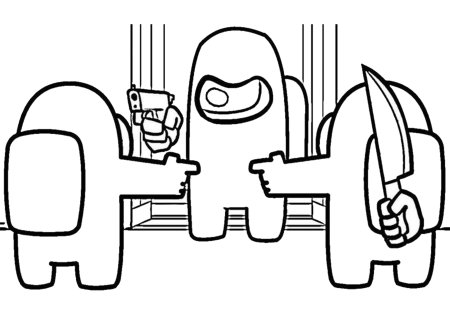 Раскраски амонг АС персонажи игры