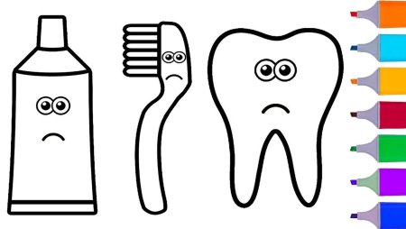 Зубная щетка для раскрашивания