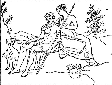 Орфей и Эвридика раскраска