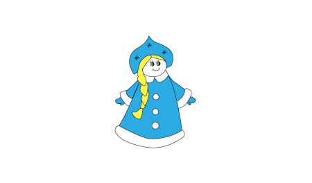 Рисунок Снегурочки для срисовки