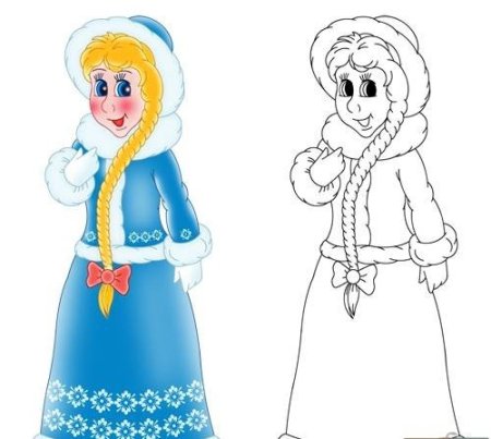 Нарисовать картину Деда Мороза и Снегурочки