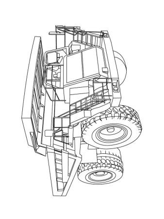 БЕЛАЗ 75710 раскраска