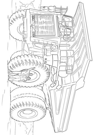 БЕЛАЗ 75710 раскраска