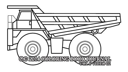 Карьерный самосвал раскраска для детей