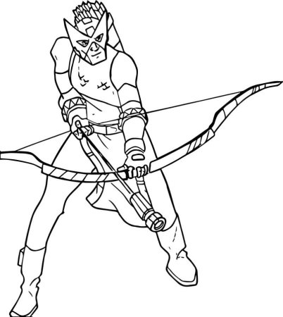 Лук и стрелы раскраска для детей