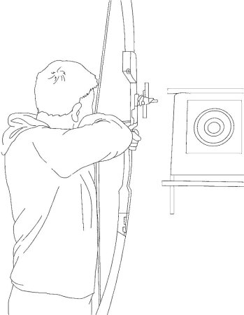 Лучник раскраска