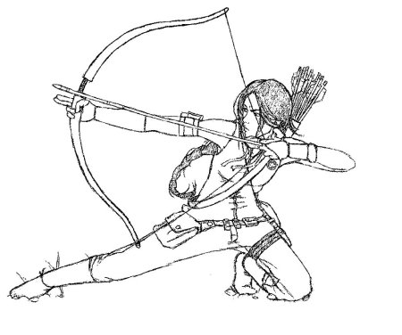 Лучник карандашом