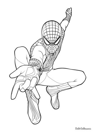 Разукрашки для детей человек паук
