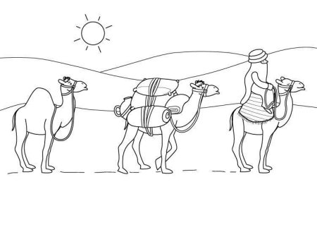 Пустыня раскраска