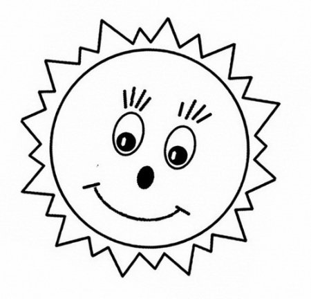 Солнышко раскраска для детей