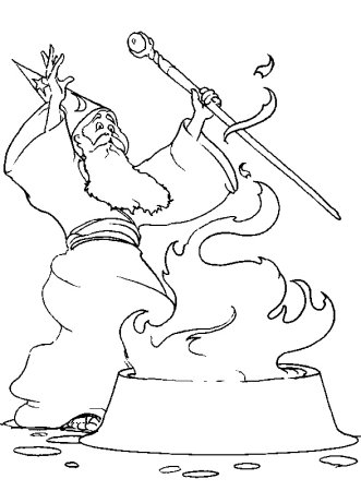 Раскраска Руслан и Людмила Черномор