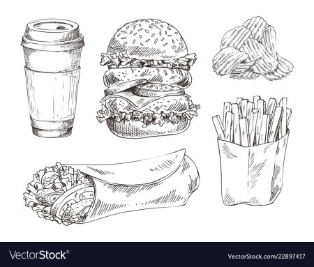Фаст фуд рисунок
