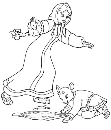 Рисунок к сказке сестрица Аленушка и братец Иванушка