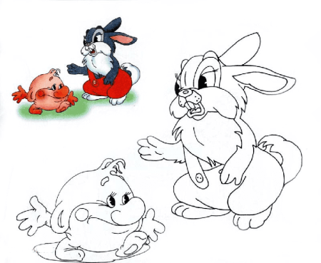 Заяц раскраска