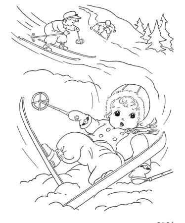 Раскраска осторожно тонкий лед для детей