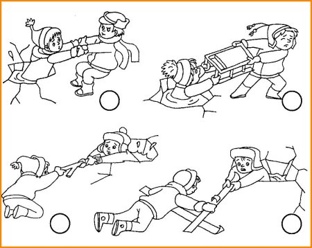 Зимняя рыбалка раскраска