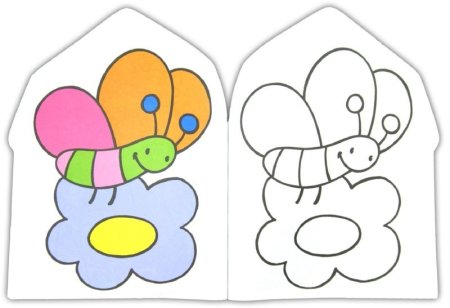 Раскраски с образцами для детей