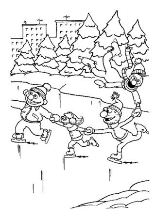 Безопасность зимой раскраски для детей