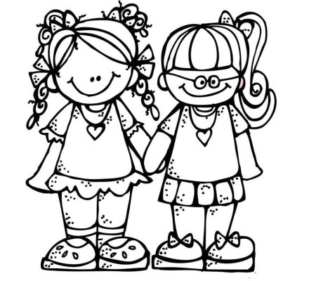 Дружба раскраска для детей