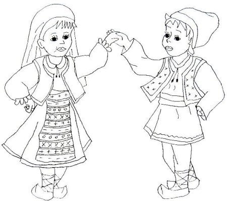 Раскраска "русские красавицы"