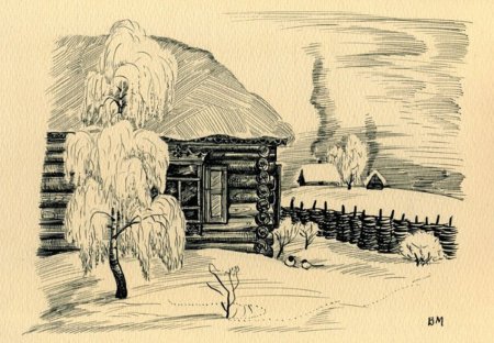 Берёза Есенин иллюстрация