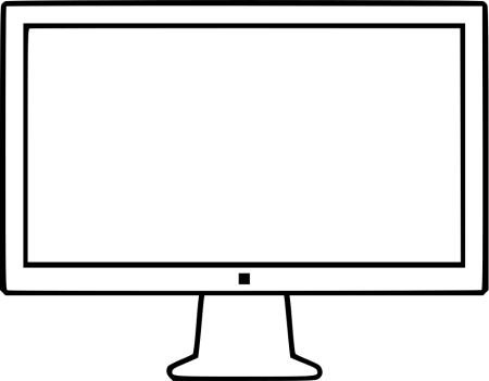 Монитор черно белый