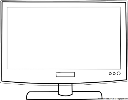 Телевизор раскраска для детей