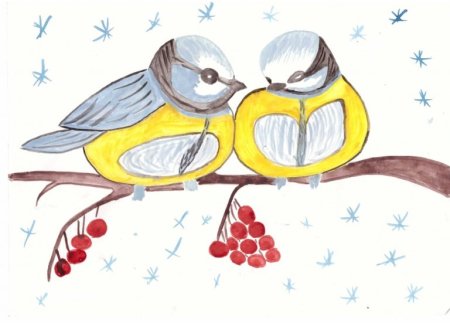 Синичка раскраска для детей