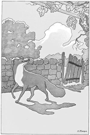 Иллюстрация к басне лиса и виноград