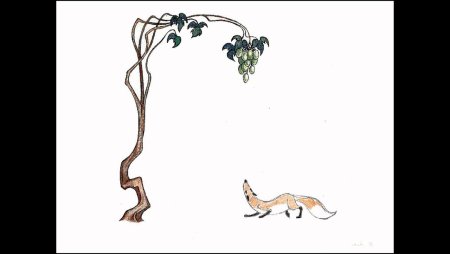 Лиса и виноград басня Крылова