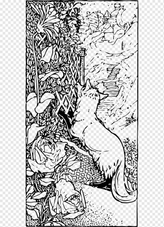 Лиса и виноград раскраска