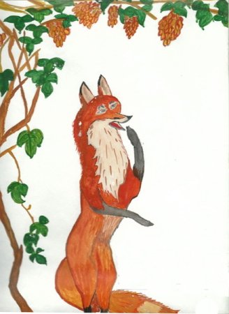 Басня лисица и виноград Крылов