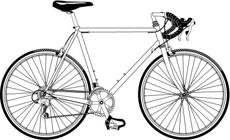 Велосипед раскраска для детей