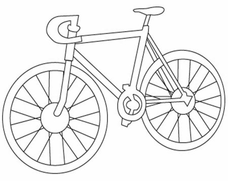 Раскраска велосипед скоростной