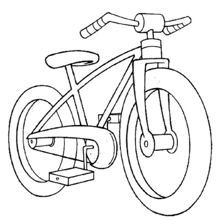 Раскраска первый велосипед