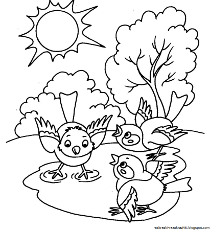 Лето раскраска для детей