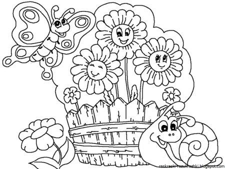 Летние раскраски для детей