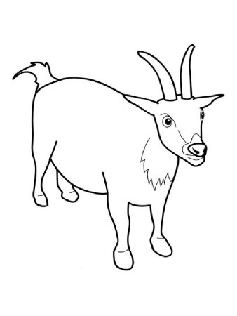 Коза раскраска