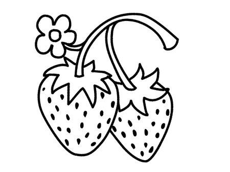 Земляника раскраска для детей