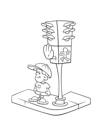 Раскраски по ПДД светофор