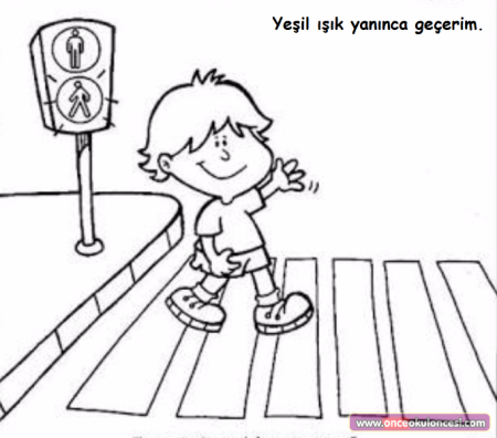 Пешеход раскраска для детей