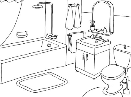 Раскраска мебель для малышей